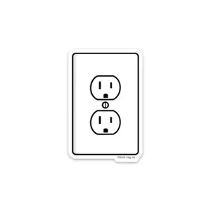 Blank Tag Co.® Electrical Outlet Waterproof Sticker