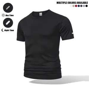 Summer quick-dry men’s sports T-shirt, ice silk quick-dry fabric, a gym essential, reflective stripe design for safer nights