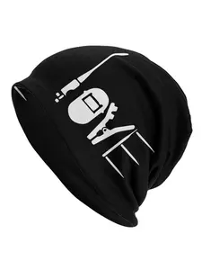 Men' Thin Bonnet Hat with Welding-Themed Branding - Lightweight Skull Cap for Welders, Casual & Professional Welding Gear, Welding Accessory, Beanie Hat for Welding Enthusiasts (LOVE WELDING)