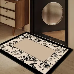 French Luxury Soft Diatomaceous Earth Mat, Anti-Slip Quick-Dry Bathroom Rug, Natural Antibacterial, Durable, Suitable for Home & Apartment