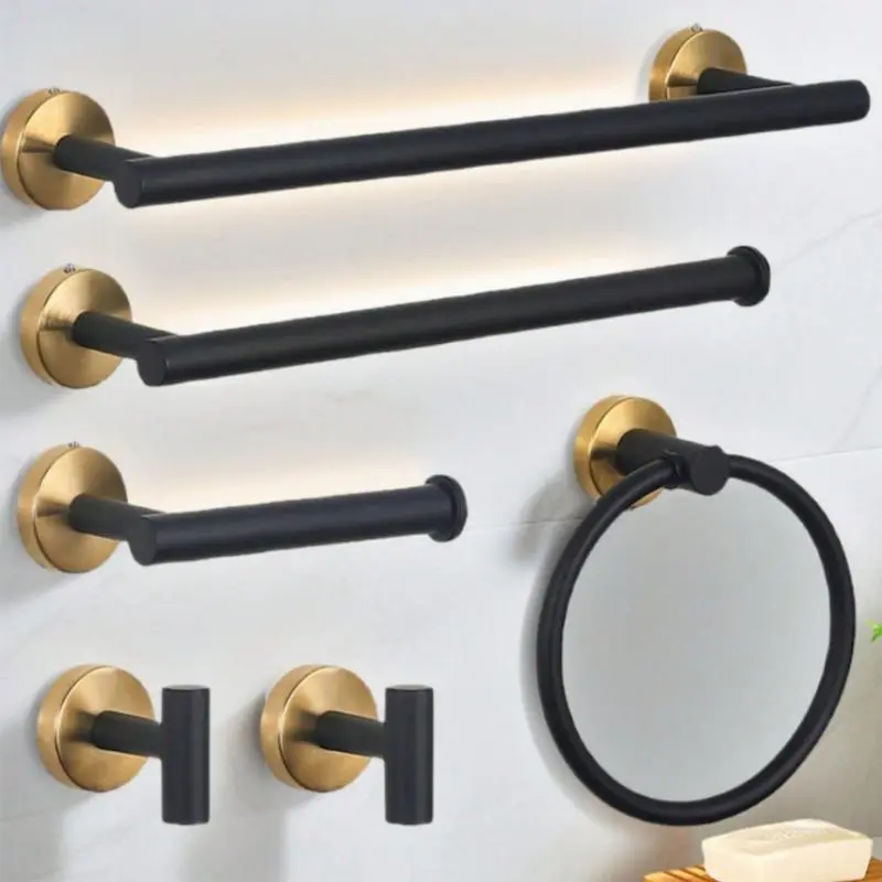 Bathroom Storage Rack Set, Wall Mounted Towel Rack with Hooks, Shower Towel Hooks, Multifunctional Bathroom Accessories, Home Organizer for Bathroom, Bathroom Organizing Accessories, Bathroom Organization, Bathroom Hooks for Towels, Modern Towel Hooks