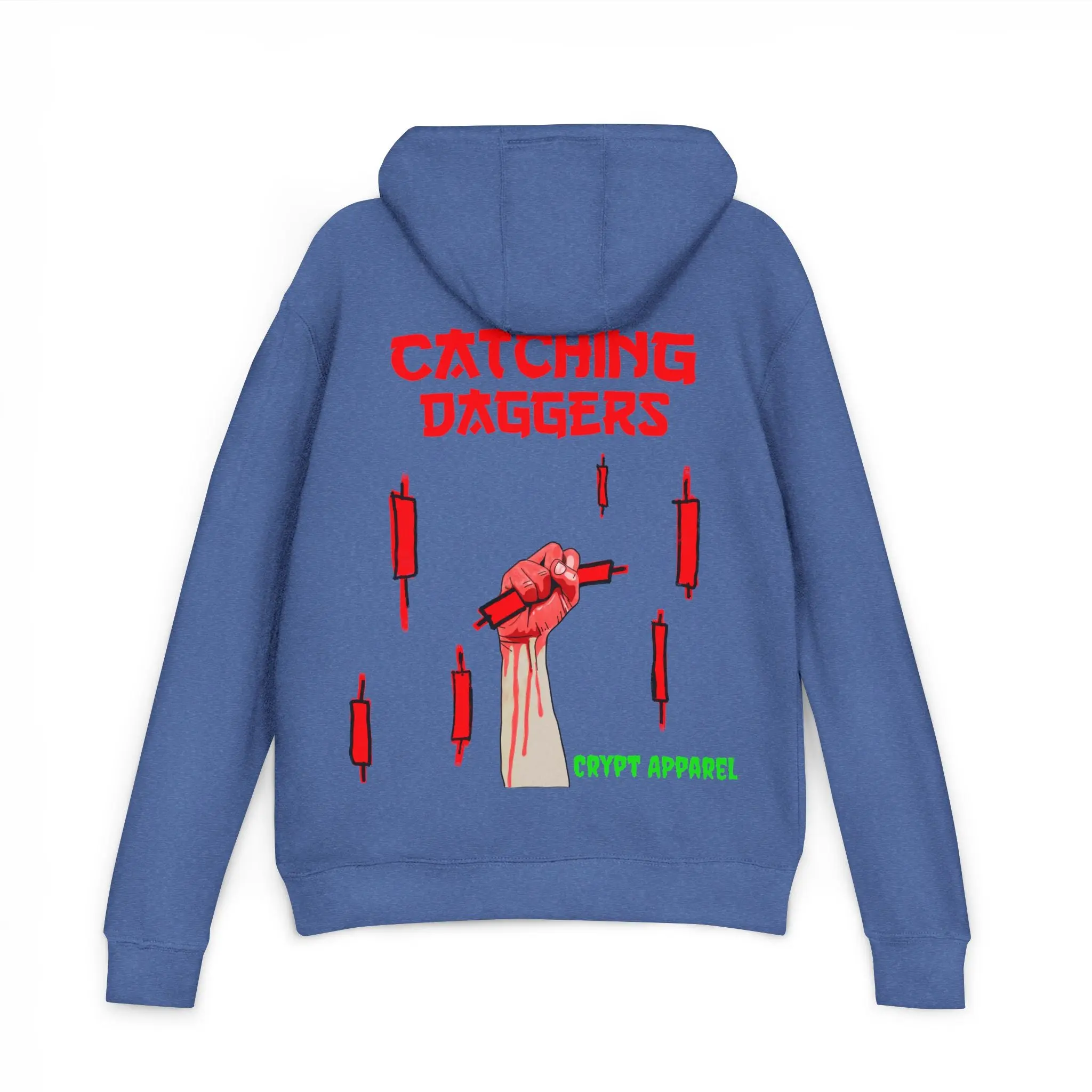 'Catching Daggers' Hoodie Crypto Trading Graphic Streetwear Hoodie Crypt Apparel