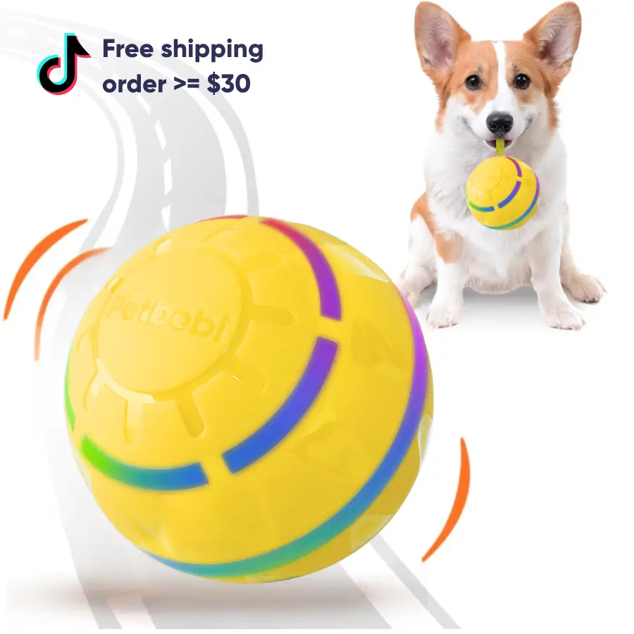 Interactive Dog ball,2 Modes Interactive Dog Toys USB Rechargeable Motion Activated Self Moving Dog Ball Toy Durable Peppy Pet Ball for Small Medium D