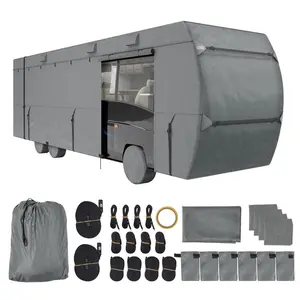 summervibes VEVOR Class C RV Cover, 29-32 ft Motorhome Cover, Oxford Fabric Motorhome RV Cover, Waterproof, Windproof and Rip-Stop, Camper Cover with Storage Bag, Repair Patches, Straps and Tire Covers