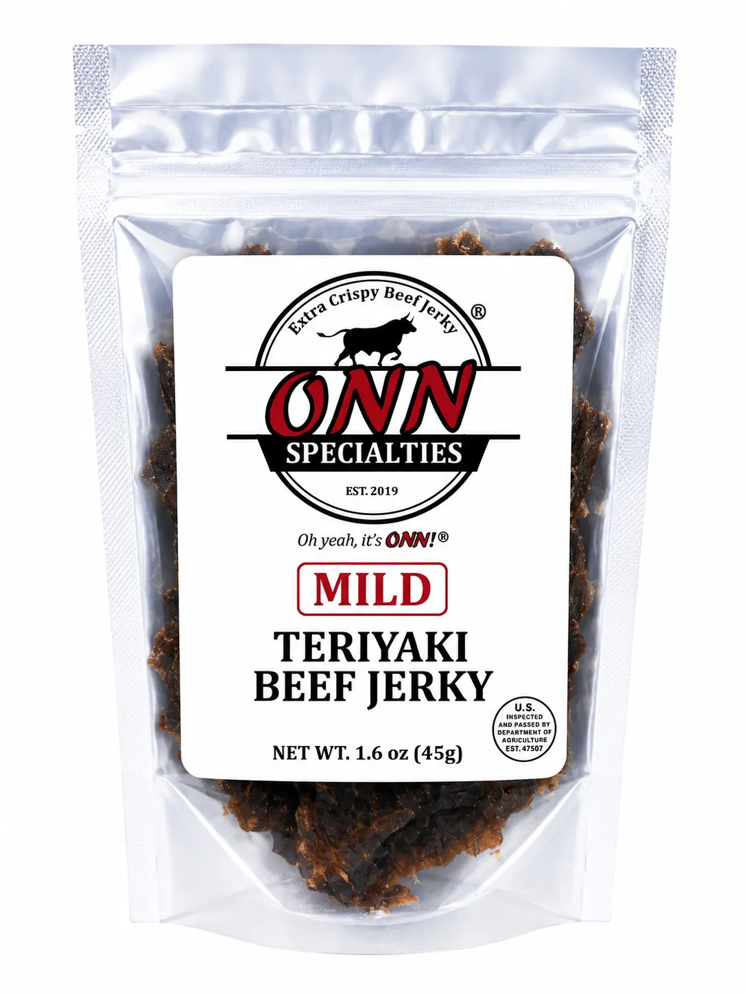 Mild Teriyaki Beef Jerky, Spicy Beef Jerky Dried Snack for On-the-Go Munching