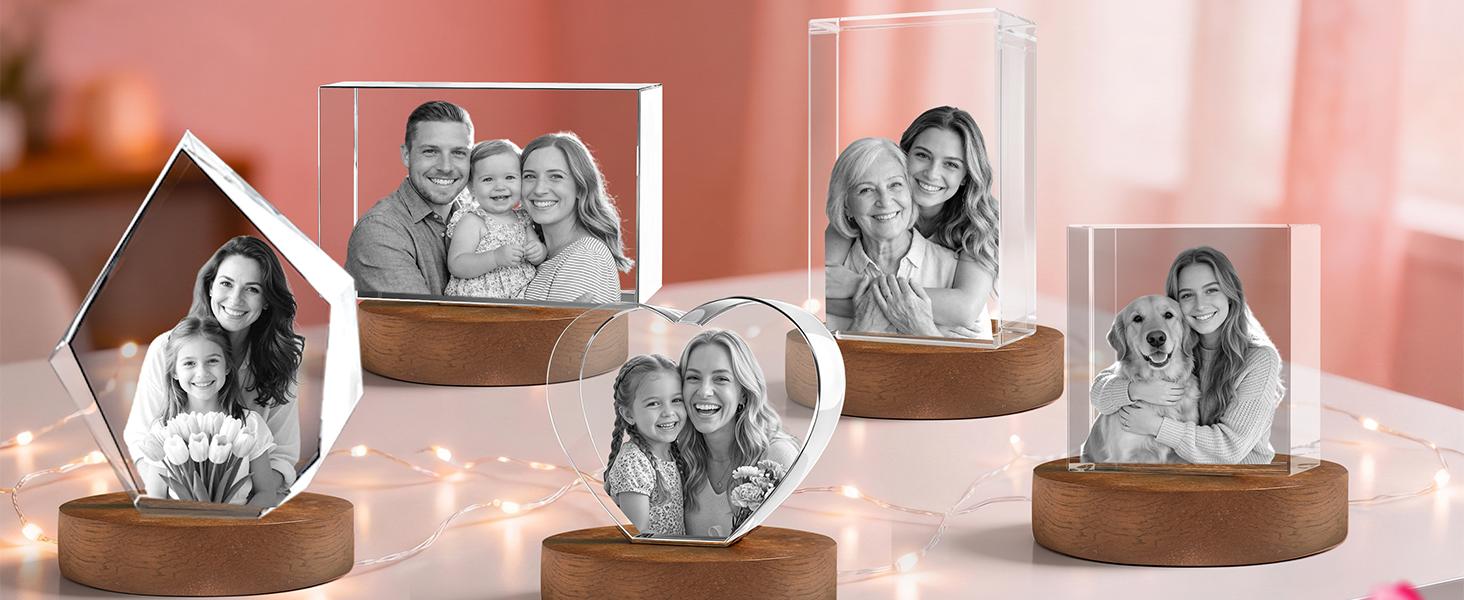 Iceberg K9 3D Laser Engraved Custom Photo Crystal Frame, Touch Control Multicolor LED Light Base, Personalized Family & Pet Memory Keepsake Ornament, Sentimental Desktop Home Decor Gift for Mom, Dad, Lovers, Birthday & Anniversary Iceberg K9 3D Laser Engraved Custom Photo Crystal Frame, Touch Control Multicolor LED Light Base, Personalized Family & Pet Memory Keepsake Ornament, Sentimental Desktop Home Decor Gift for Mom, Dad, Lovers, Birthday & Anniversary