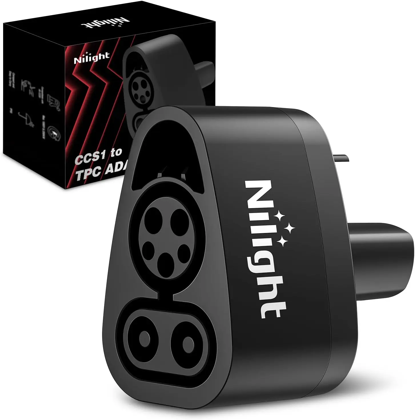 Nilight CCS1 to Tesla Adapter 80A 250AC, Compatible with Tesla Model 3, Y, S, X. DC Fast Charging Adapter Compatible with Level 3 Fast Charging Station with CCS Plug, Car Fast Charger, High Efficiency Charger