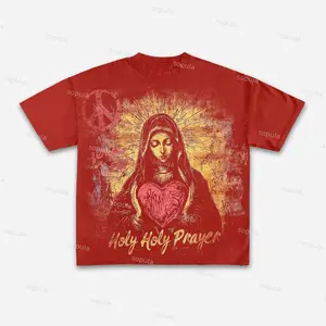 Vintage Holy Prayer Old Graphic Cotton T-shirt, Cotton Vintage Faith Slogan T-shirt, vintage shirts, menswear top, men gifts, Machine Washable