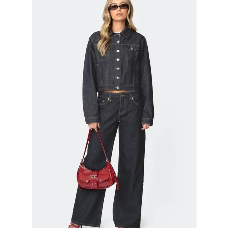 EDIKTED Raelynn Washed Low Rise Baggy Jeans