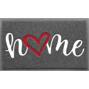Door Mat Home Welcome Mats Outdoor and Indoor, Heavy-Duty Low-Profile Non-Slip Front Welcome Mat for Home Entrance, Outside Entry, Yard, Floor, (30''x17.5'', Grey)