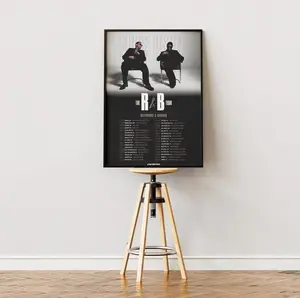 Raymond and Brown Concert Dates Wall Art Print, R&B Tour Poster