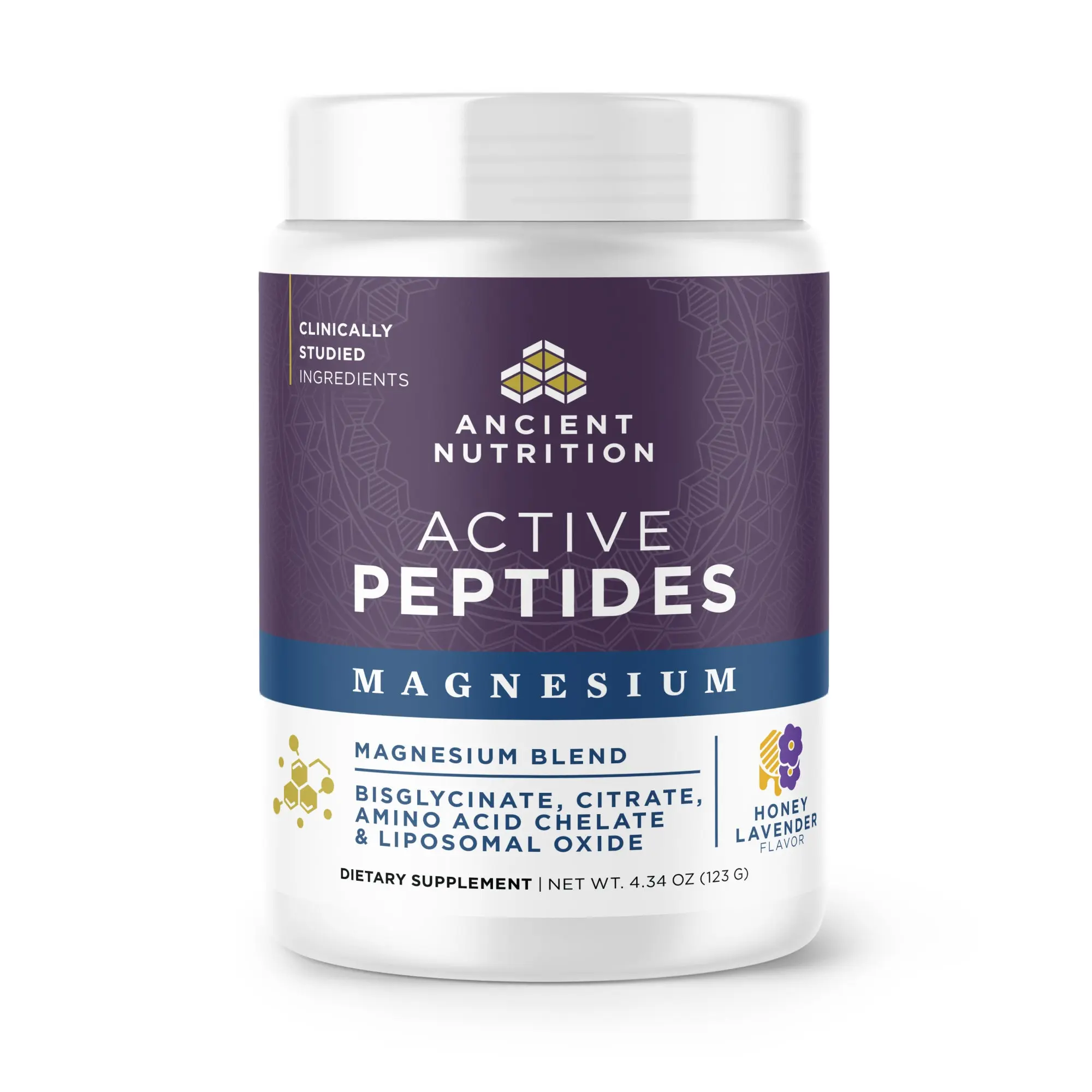 Active Peptides Magnesium Complex | Powder Lavender Honey (30 Servings)