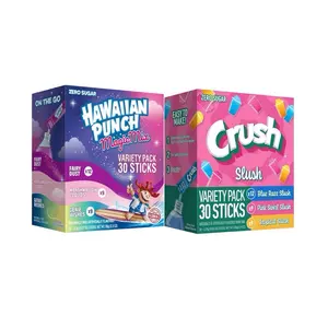 Hawaiian Punch Magic Mix 30 Sticks & Crush Slushy Variety Mix 30 Sticks -1  Box Per Flavor