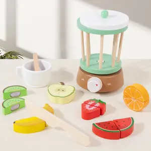 Kitchen Toy Set, Pretend Play Kitchen, Wooden Pretend Coffee Machine, Juicer, Blender, Bread Maker, Educational Early Learning Game, Pretend Cooking Set