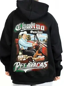Chalino Sanchez Graphic Hoodie, Unisex Chicano Streetwear Mexican Style  Basic Outfit Oversized Clothings