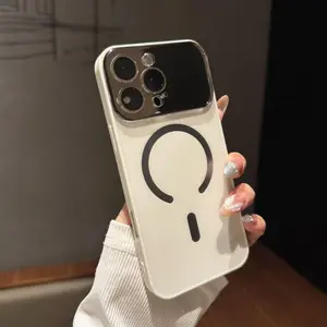 Large Window Lens Film Frosted Skin-feel Magnetic Macaron Mobile Phone Case Suitable for iPhone 17 Air16 Pro Max 15 14 13 Smartphone Protective Case iphone  17  pro  case