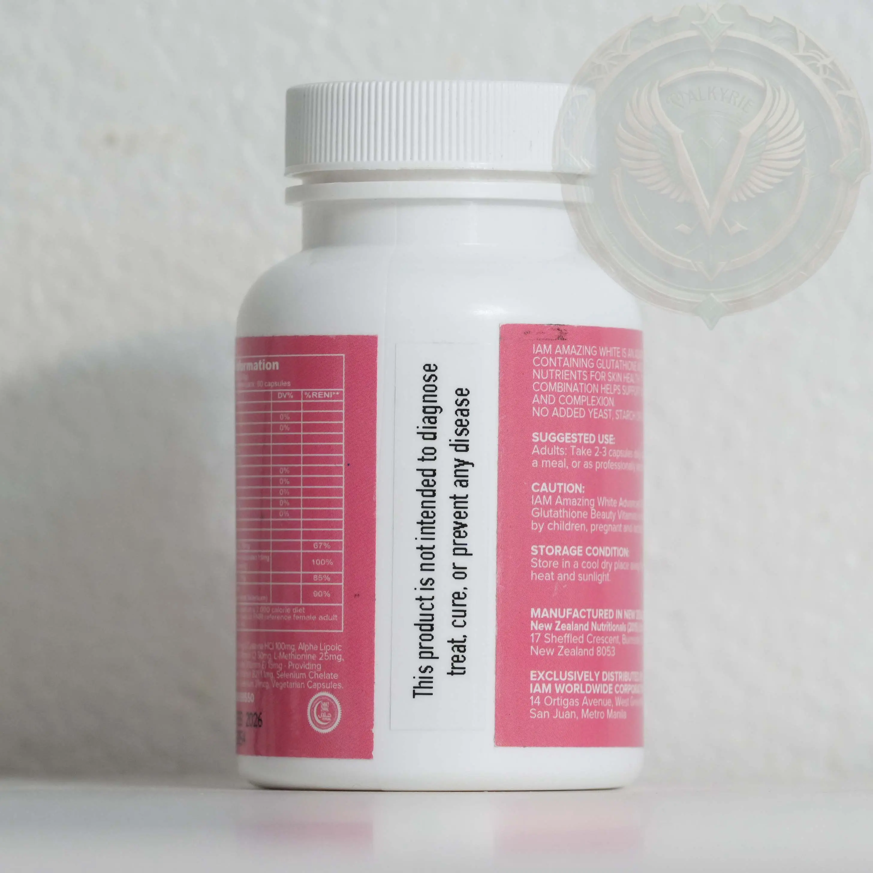IAM Amazing White – Glutathione + Beauty Vitamins Supplement (60 Capsules) 