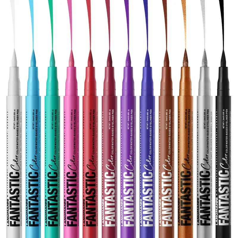 Waterproof Matte Liquid 12Pcs/Set, Long Lasting Easy to Apply for Eye Makeup, Professional Daily Makeup Accessories for Women and Girls Waterproof Liners
