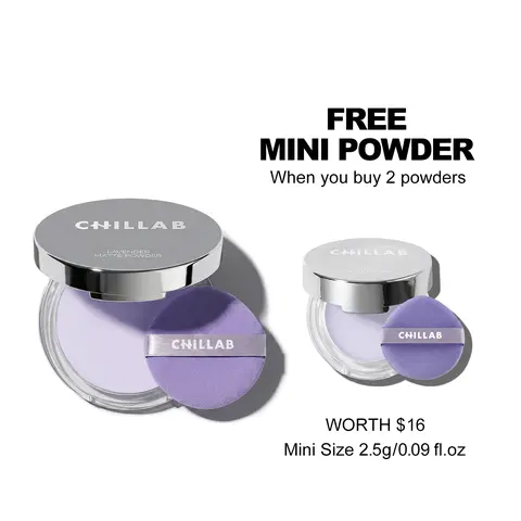 Chillab Lavender Matte Powder Oil Control Setting Powder Gel Texture Translucent Powder-free for All Skin Tones 10g