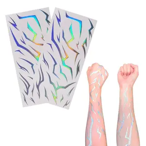 50 Dark Fantasy Demon Mark Temporary Tattoos, 2 Sheets Mystic Rune Symbol Makeup Stickers for Halloween, Cosplay, Parties, Festivals and Photo Shoots