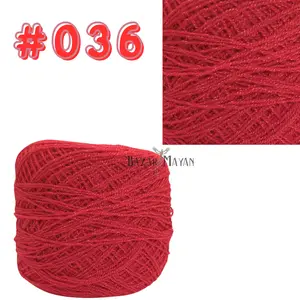 Red 100g Crystal Crochet Mexican Yarn Thread -Hilo Estambre Cristal #036
