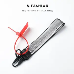 Keychain sliver Canvas Embroidered English Letters