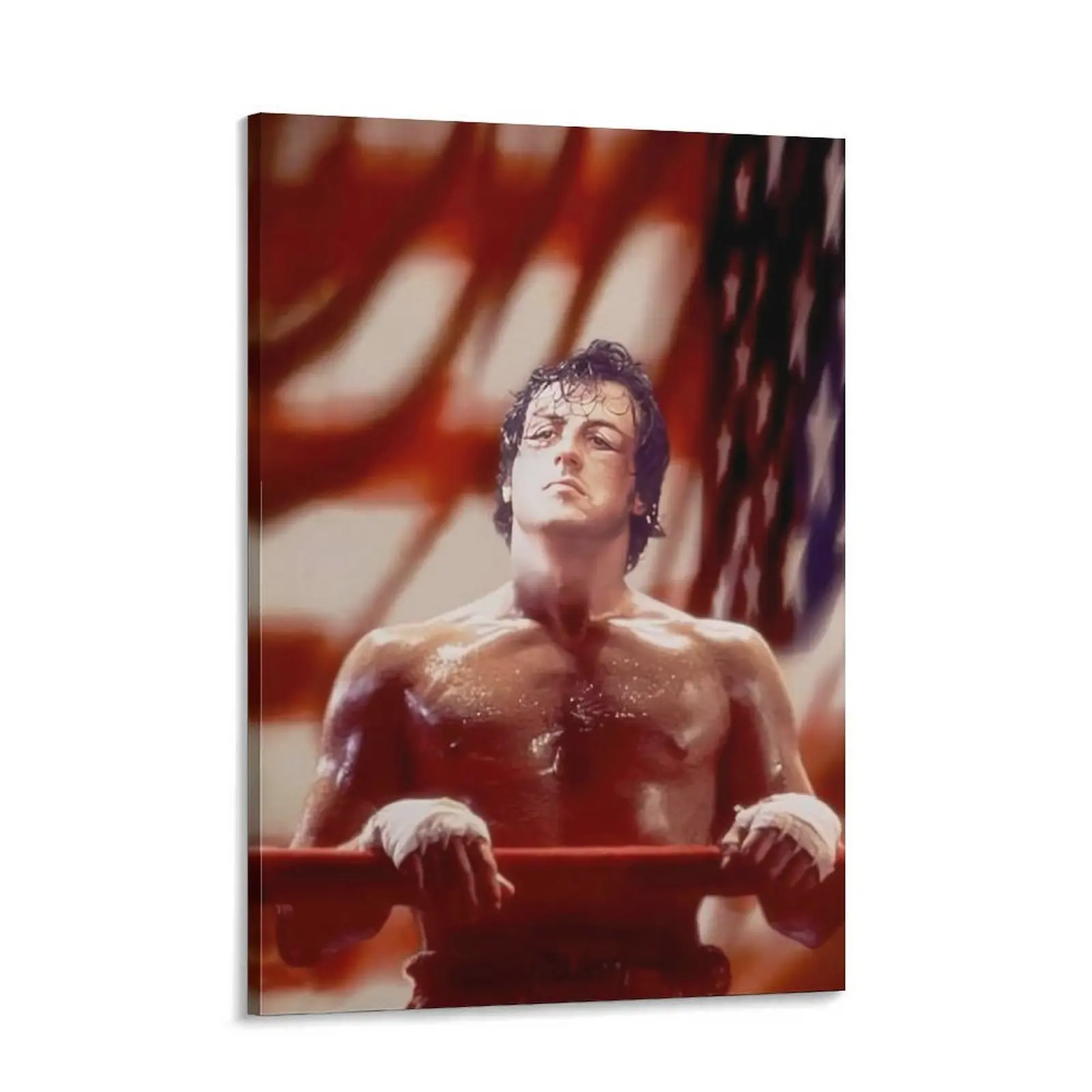 Rocky Balboa Movie Poster Canvas Print - Eclectic Country Rustic Decorative Multi-Size Warm Art, Home Decor for Boys' Room & Bathroom, Home Supplies Gift