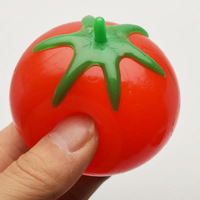 Portable Tomato-Shaped Squeeze Squishy little Toy gift - Cute Water-Filled Fidget Toy for Party Goodie Bags, Classroom Prizes, Stress Management  ideal day party favor