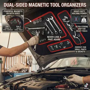 New Magnetic Tool Mat, Space Saving Wall Mount, Quick Organization, Improve Workshop Efficiency, Portable Tool Rack and Pad, Garage Tool Storage