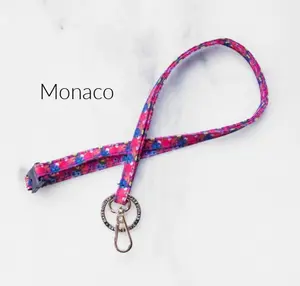 Floral Print Clip and Keychain Lanyard