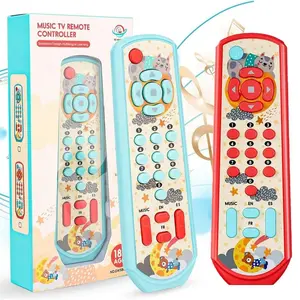 Musical TV Remote Control Toy, 1 Box Multi-functional Cute Learning Toy with Sound Effect, Ideal Birthday Festival Gifts, Musical Light Up