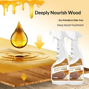 Fishleano Beeswax Wood Polish, No Sanding Needed, One Spray for Real Wood Furniture & Floors, Eco-Friendly Shine Restorer