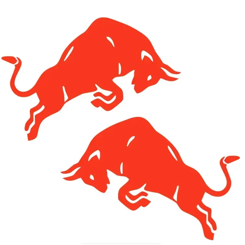 Car Sticker Red Jumping Bull PVC Decals Motorcycle Auto Accessories Sticker Reflective,18cm*11.5cm