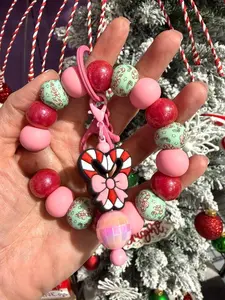 *Bead Mix #221- Peppermint Love DIY Silicone Bead Kit, DIY Keychain-Wristlet Kit