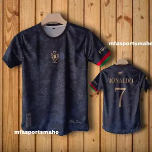 Portugal Jersey Ronaldo GOAT Version Football Jersey Sport Jersey Shirt Summer Gift For Him and For Her Gift For Football Fan Lover