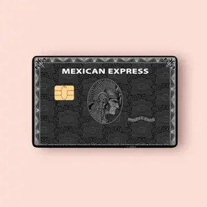 Mexican Express Black Card Credit Card Sticker Debit Skin Decal Cover Waterproof Vinyl Easy To Apply