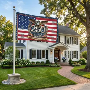 Custom USA 250 Flag Personalized Family Name, Patriotic Outdoor Flag 1776–2026, Independence Day Yard Decor American Flag, Gift for July 4th