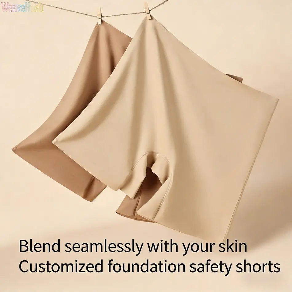 Women's Seamless Safety Shorts, High-Waisted Ice Silk Tummy Control Panties, Anti-Chafing Underwear for Dresses & Skirts