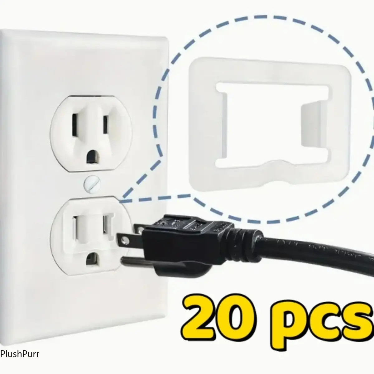 20 Pcs 2 Prong Loose Outlet Fix Plug, Plastic Socket Outlet Tightener Insert Ensure Secure Connection for Power Plug Tiny Plugs for Loose Outlets Compatible with Most Loose Outlets and Socket tiktokshopspringglowup,summervibes summerwins