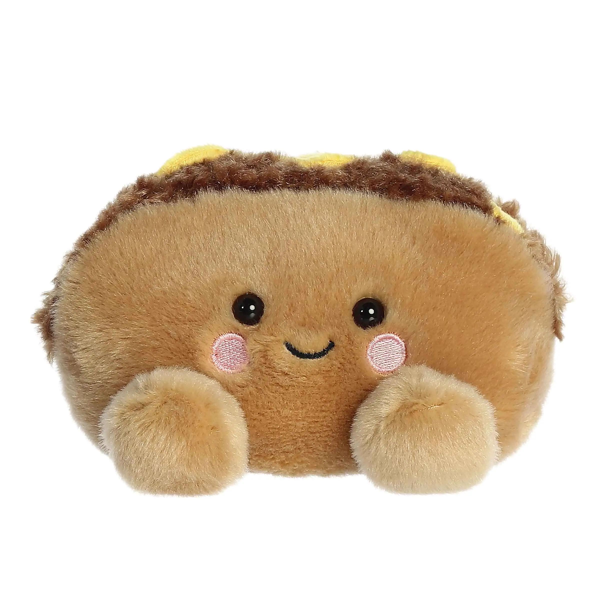 Palm Pals Adorable Mike Philly Cheesesteak 5 inch Brown Mini Soft Plush Collectable Stuffed Animal
