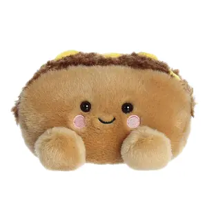 Palm Pals Adorable Mike Philly Cheesesteak 5 inch Brown Mini Soft Plush Collectable Stuffed Animal