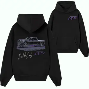 FP Built Only Truck Graphic Hoodie, Performance Pickup Truck Pullover Hoodie, Automotive Streetwear Hoodie for Truck Enthusiasts