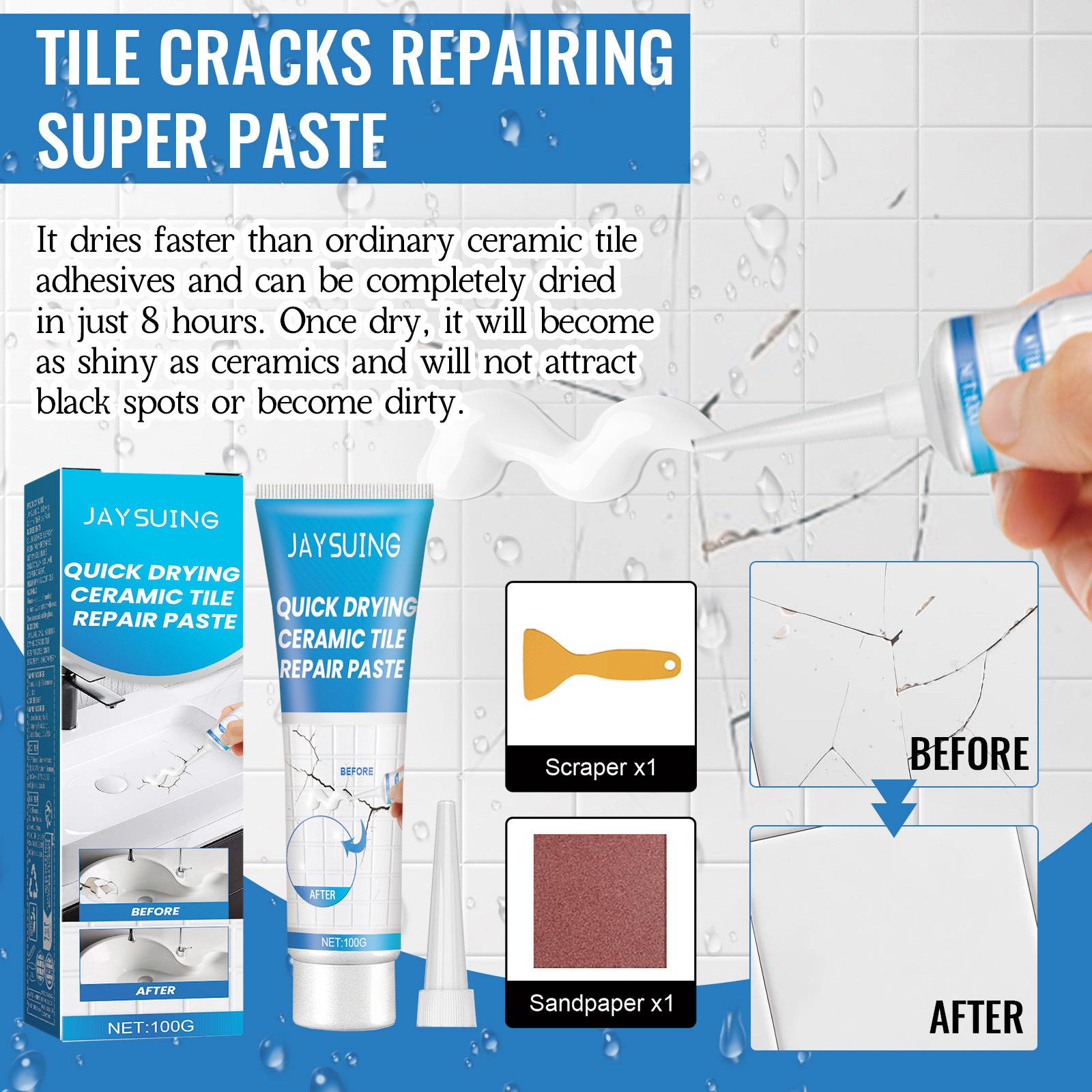 Jaysuing Tile Repair Gel – Crack & Hole Repair Adhesive for Bathtubs, Marble, Furniture, Floor Tiles & Toilets Jaysuing Tile Repair Gel – Crack & Hole Repair Adhesive for Bathtubs, Marble, Furniture, Floor Tiles & Toilets