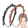 2pcs Multi-Layer Hollow Out Hair Clips, European Style Braided Chic Headbands, Double Layer Bangs Clamps, Hairstyle Accessories, Workout Headband, Adjustable Headband, Headband Accessory