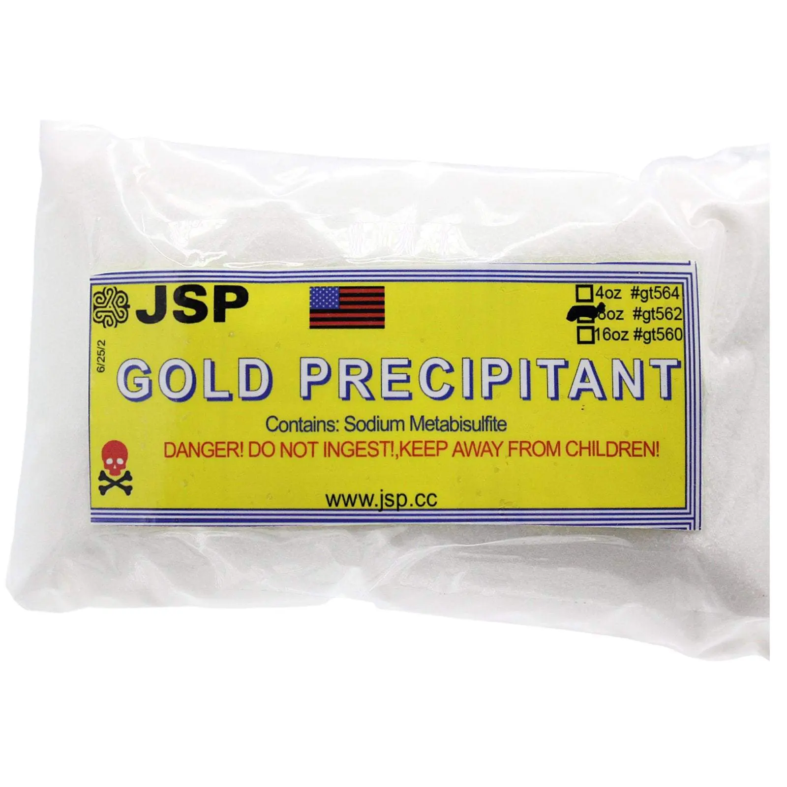JSP 8 oz Sodium Metabisulfite (SMB Pyrosulfite) Aquarium Water Treatment Cleaner - Value, Reliable and Efficient Solution That Precipitates Gold from Aqua Regia Metals