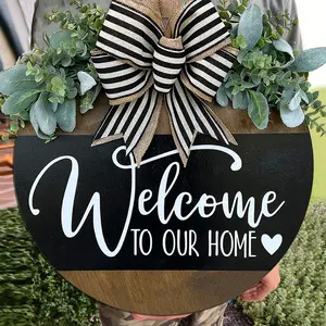 Welcome Door Front Door Decor, Decorative Welcome Door Sign, Welcome Door Wreath, Welcome Door Hanger, Welcome to Our Home Door Sign, Welcome to Our Home Wreath