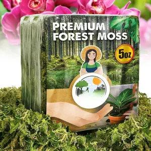 Dried Moss for Potted , Forest Orchid Moss for Potting Mix, Sphagnum Potting Moss for  Indoor, Real Moss Soil Cover for Houseplant (5 OZ)
