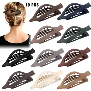 10 PCS Flat Hair Clips for Women – French Flat Claw Style, Lay-Flat Strong Hold No-Slip Design for Thick Or Thin Hair, Hair Accessories for Women Daily Wear And Styling