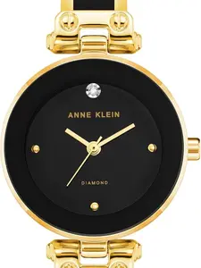 ANNE KLEIN Women's Genuine Diamond Dial Bangle Watch