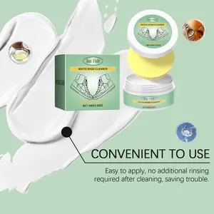 Jue-Fish White Shoe Cleaning Cream - Portable Cleaning Cream for Leather Shoes, Leather Bags & White Shoes - Maintenance Essential